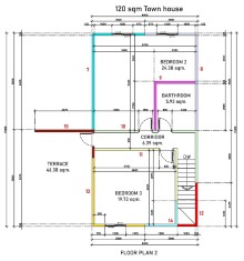 120 sqm town house 1st floor